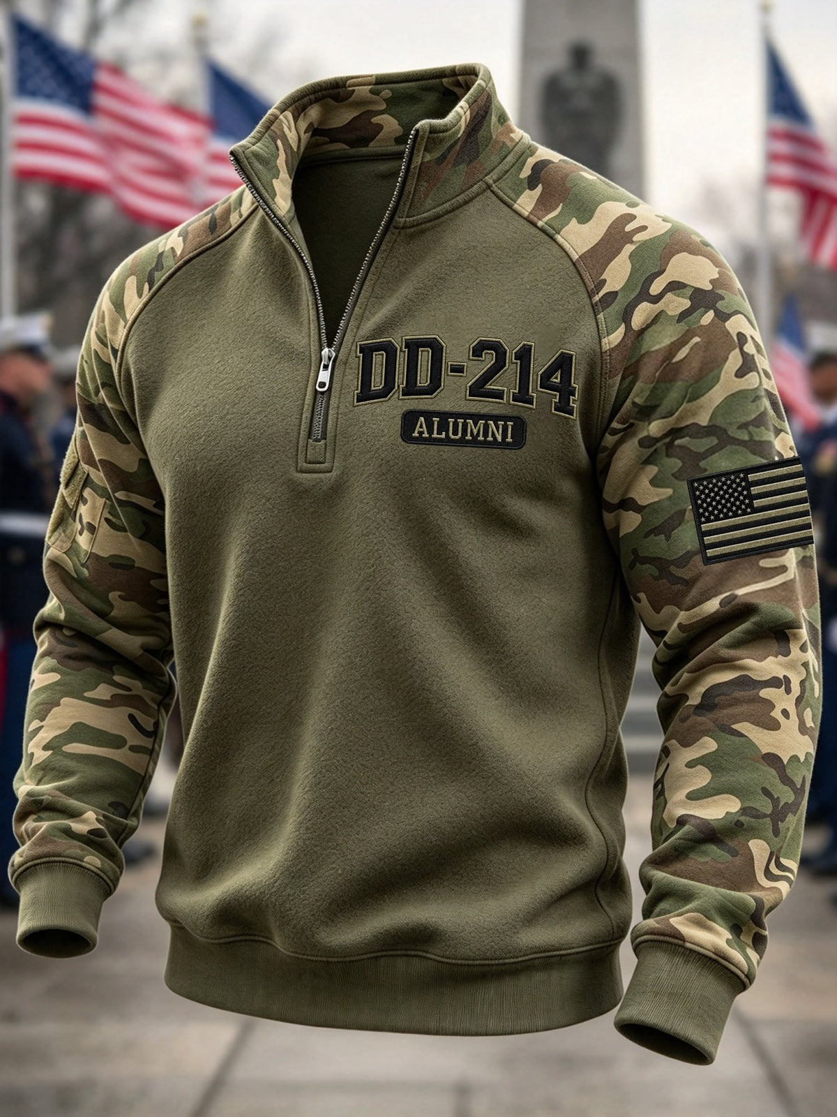 Men's Veteran Pride DD-214 Printed Casual Sweatshirt