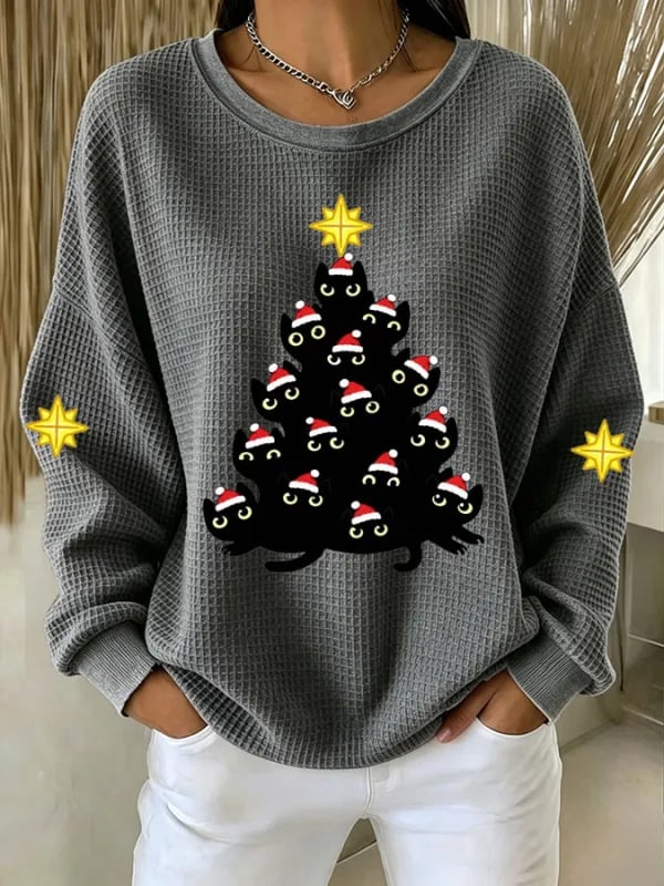 Women's Christmas Casual Animal Print Sweatshirt