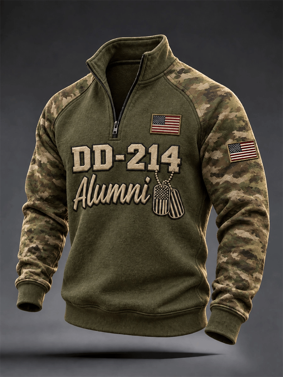 Men's Veterans Day Print Casual Sweatshirt