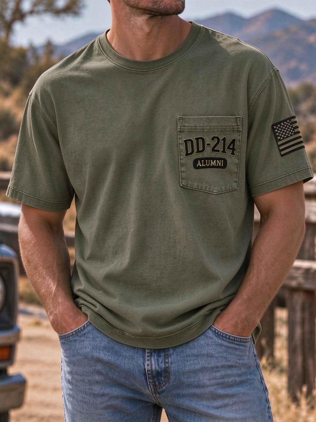 Men's Veteran DD-214 Print T-Shirt
