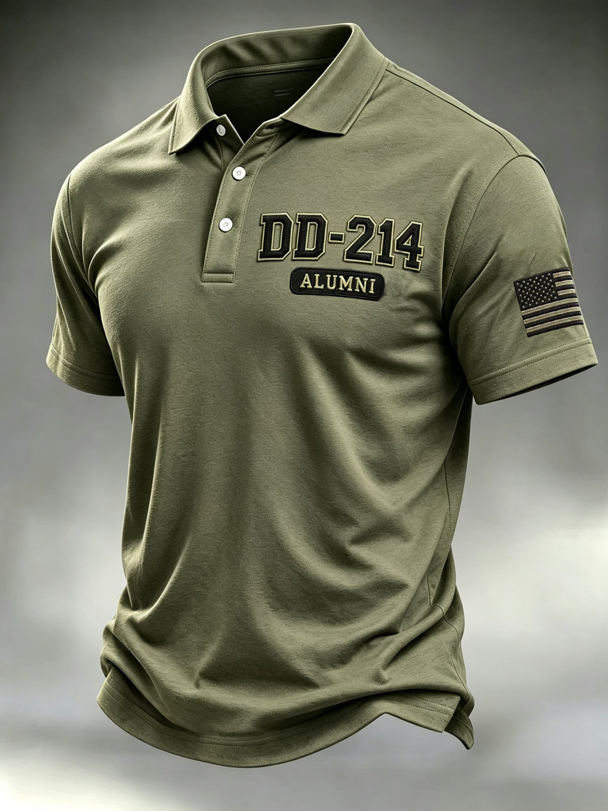Men's Veteran Pride DD-214 Printed Short-Sleeve Polo Shirt