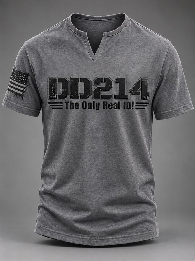 Men'S Casual Veterans Day Print Top