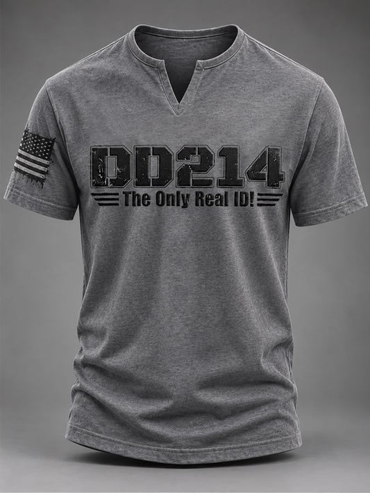 Men'S Casual Veterans Day Print Top