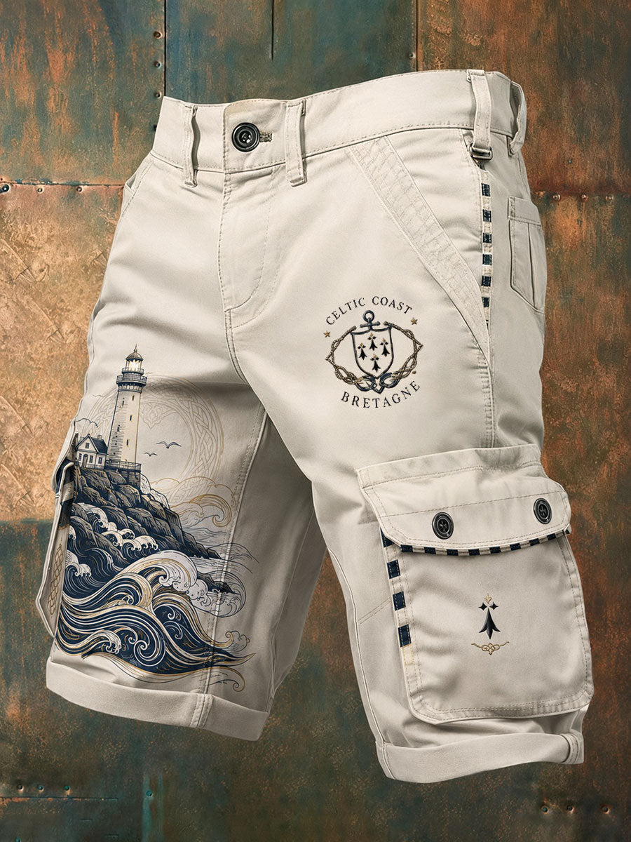 Men's France Brittany Celtic Printed Shorts