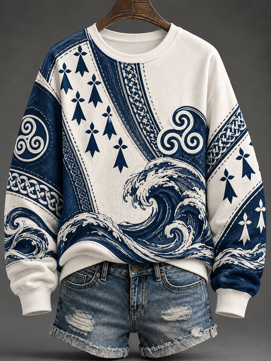 Women's France Brittany Print Sweatshirt