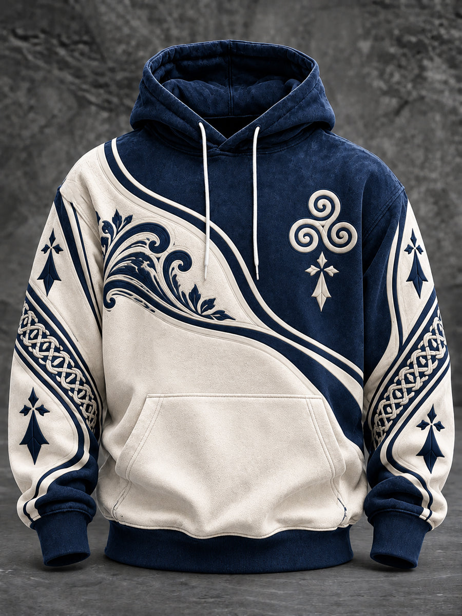 Men's France Brittany Oversized Drop-Shoulder Hoodie with Pockets