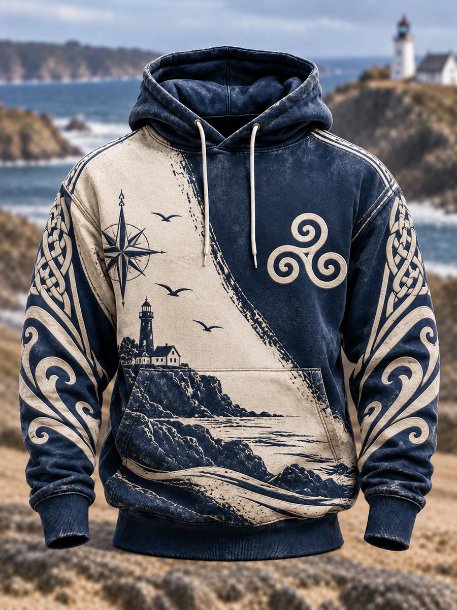 Men's France Brittany Oversized Drop-Shoulder Hoodie with Pockets