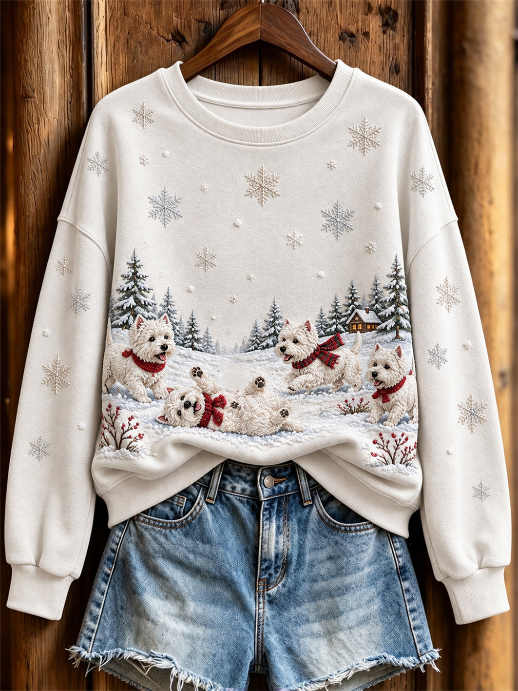 Women's West Highlands Pattern Causal Regular Sweatshirt