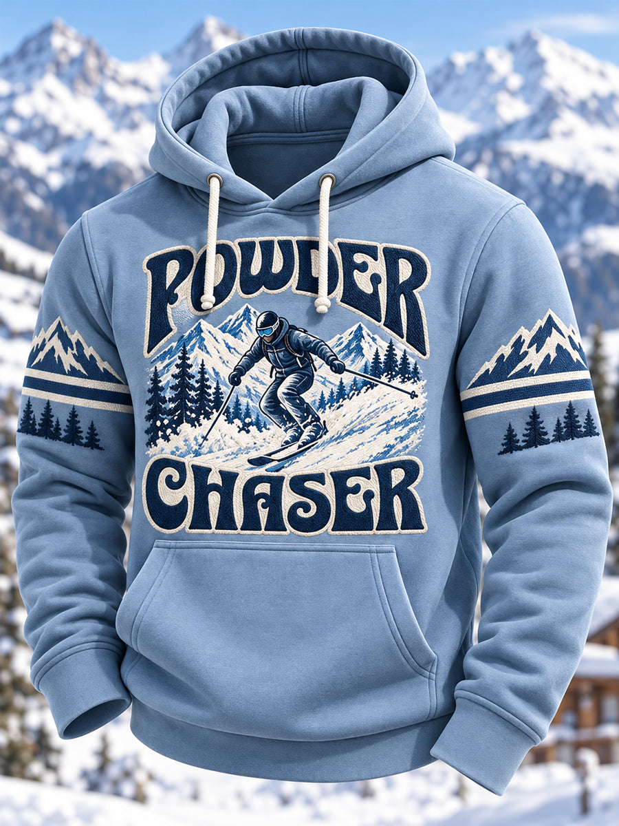 Men's Ski Lover Ready For Ski Season Casual Hoodie