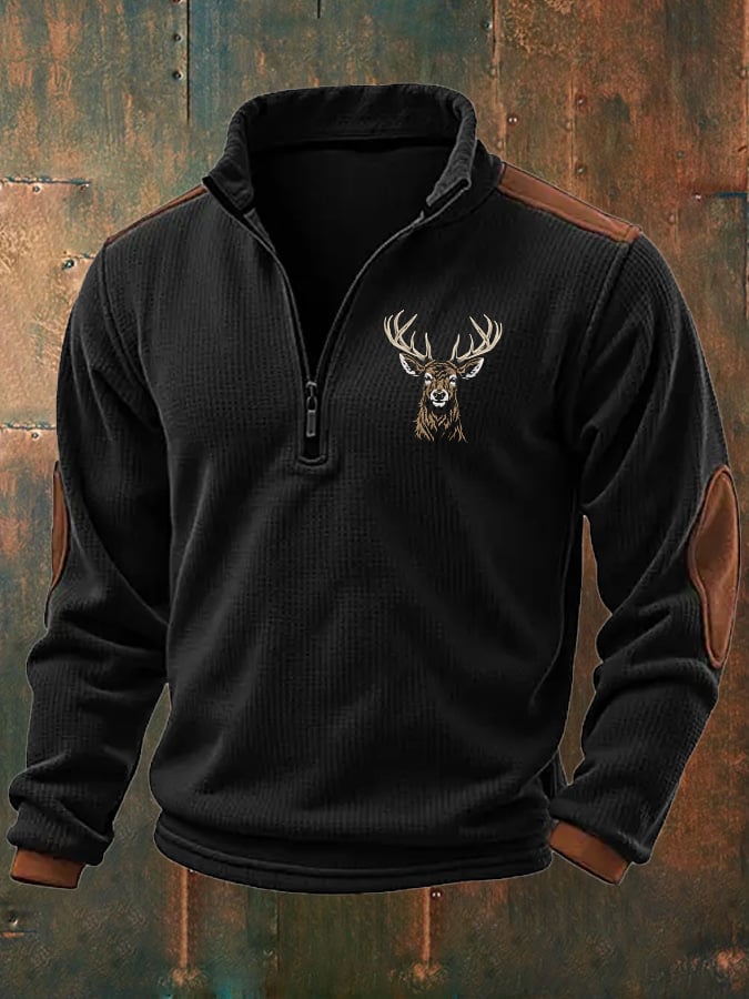 Men's Retro Western Print Sweatshirt