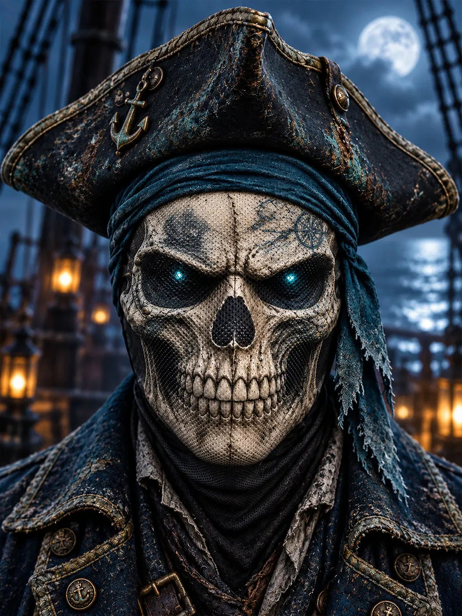Dark Pirate Skull Face Mask
