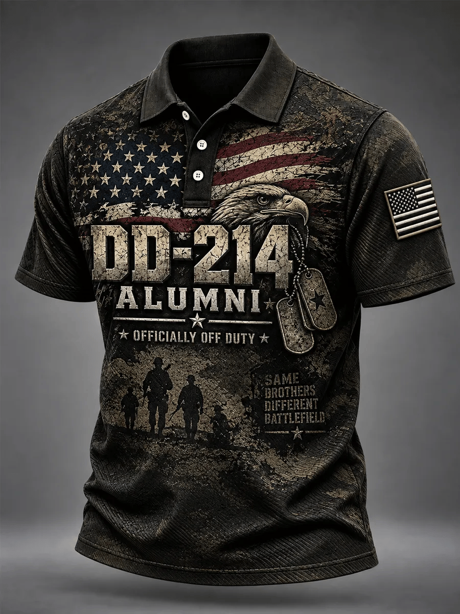 Men's U.S. Veterans Print Polo Shirt