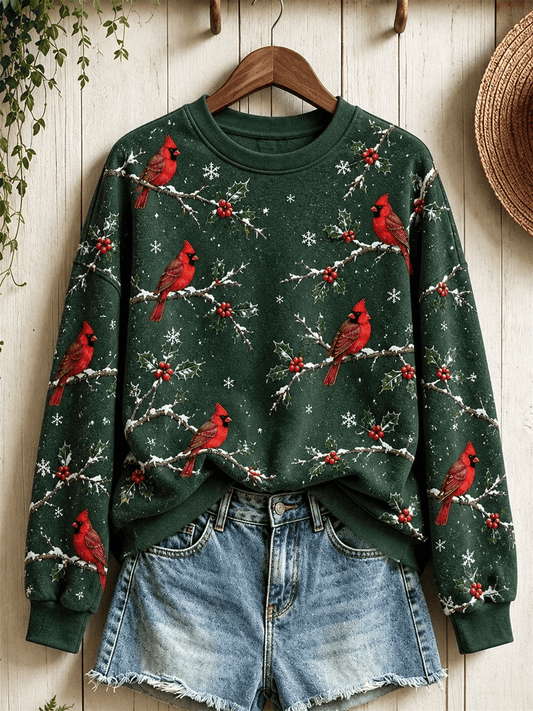 Women's Winter Animals Print Casual Sweatshirt