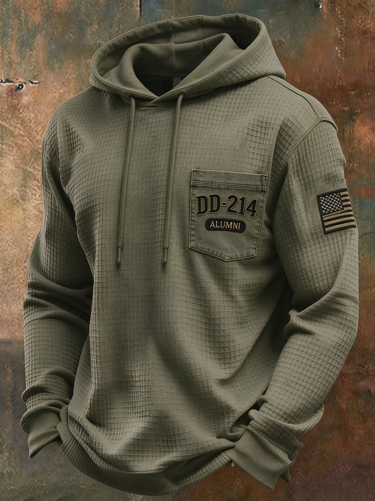 Men's Veteran DD-214 Print Waffle T-Shirt