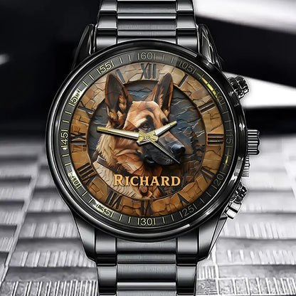 Brave German Shepherd - Personalized Dog Hand Watch