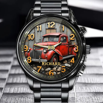 Rustic Roadster Watch – Personalized Timepiece for Classic Truck Lovers