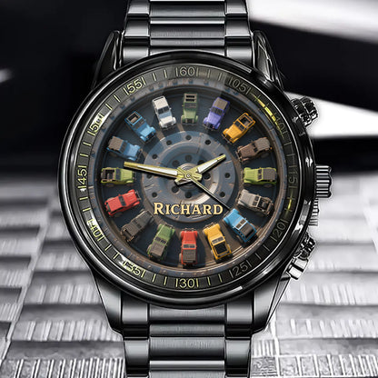 Personalized Trailblazer's Jeep Watch - Customizable Name Design for Off-Road Fans