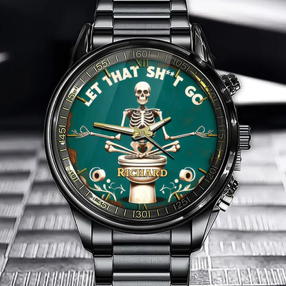 Personalize Let Go & Relax Watch - Add Your Name to the Humor of Life