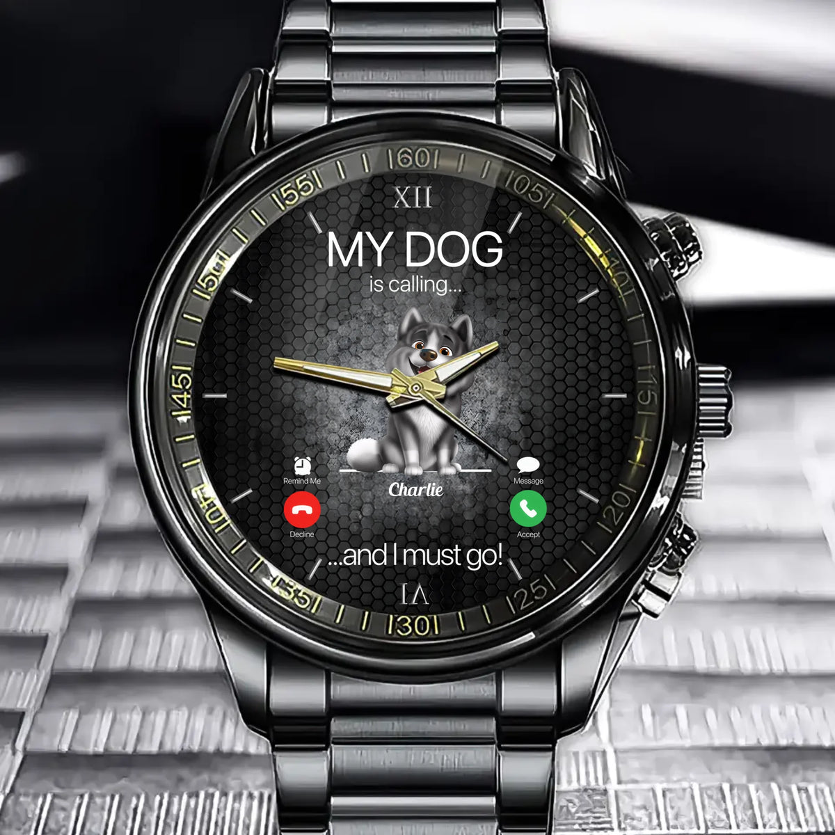 My Dog Is Calling - Personalized Watch with Custom Names for Pet Lovers