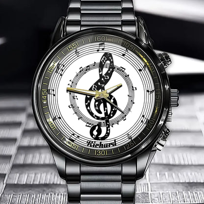 Personalized Five-Line Musical Note Watch - Put Your Name Into The Beat of Music, Designed For Music Lovers