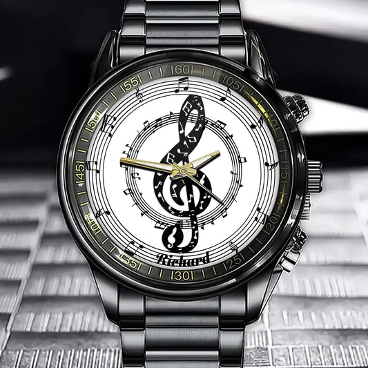 Personalized Five-Line Musical Note Watch - Put Your Name Into The Beat of Music, Designed For Music Lovers