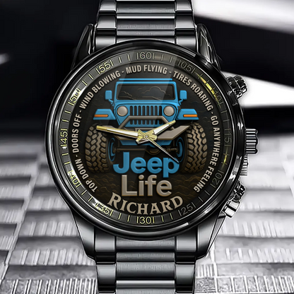 Personalized Off-Road Jeep Life Watch - Add Your Name to Highlight Your Passion for Adventure
