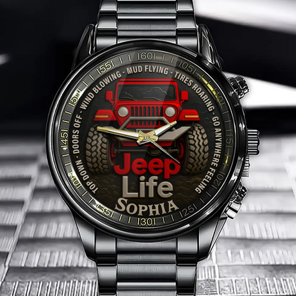 Personalized Off-Road Jeep Life Watch - Your Name, Your Story, Your Off-Road Lifestyle