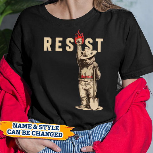 Smokey Bear Resist Shirt - Stand for Nature, Custom Name Edition