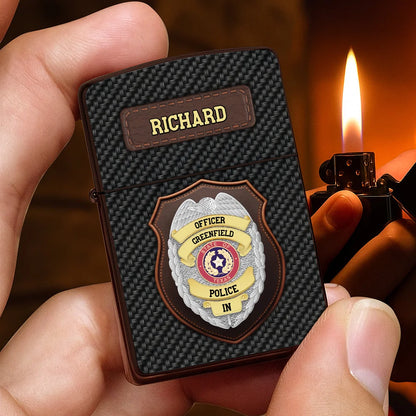 Personalized US Police Badge Custom Name Lighter