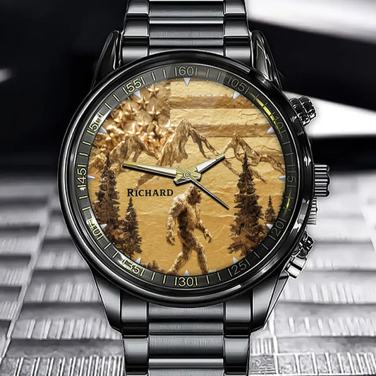 Personalized Bigfoot Watch - Enter Your Name To Embark On A Mysterious Adventure