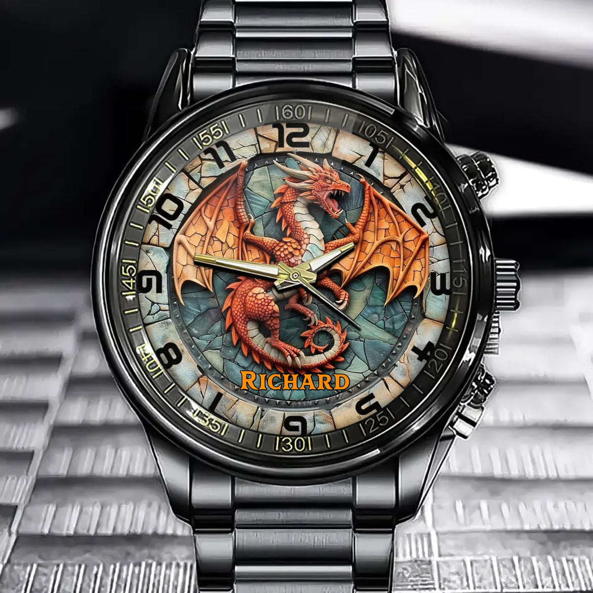 Personalized Legendary Dragon Watch - Add Your Name to the Myth
