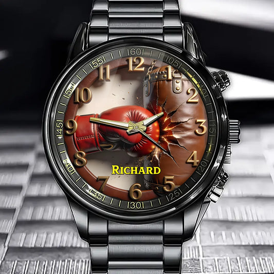 Personalized Boxing Watch - Customizable With Your Name Are The Perfect Choice For Boxing Enthusiasts