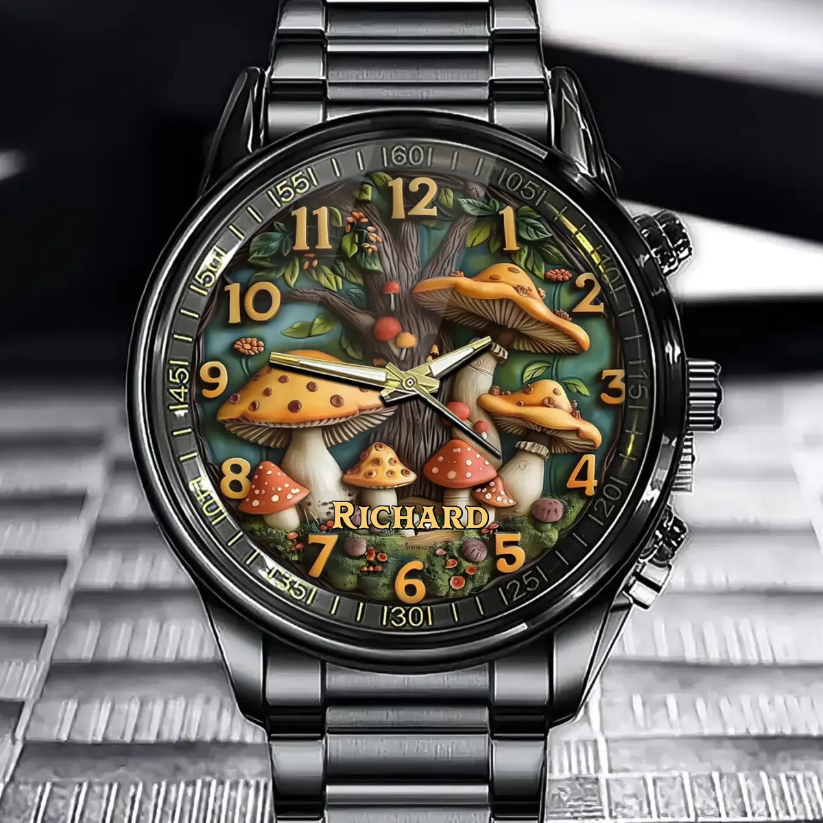 Personalized Magic Mushroom Forest Watch - Add Your Name to Join This Fantastic Adventure