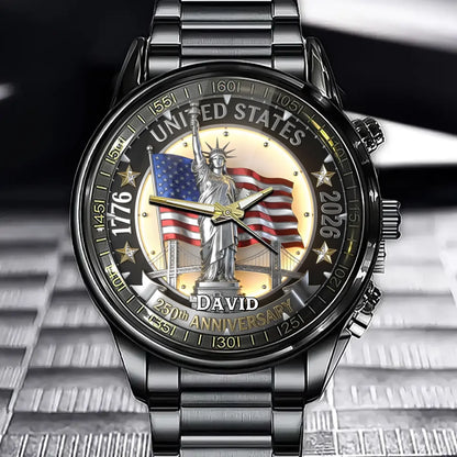 Personalized American Watch - 250th Anniversary Custom Name