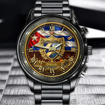 Proud Cuba - Personalized Expats Hand Watch