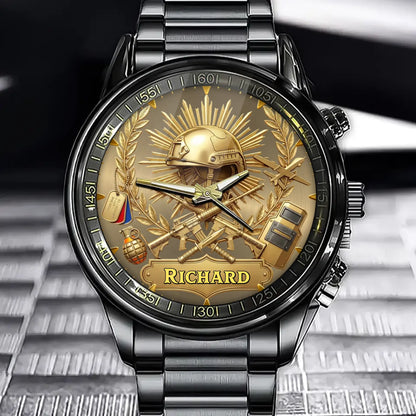 Personalized Elite Operator Watch – Custom Name, Battle Masterpiece