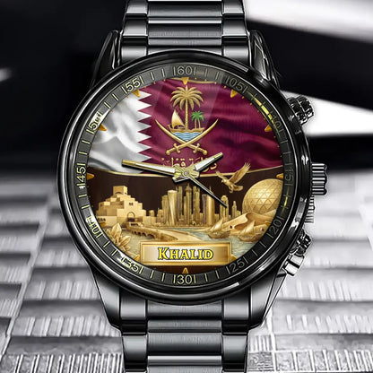 Personalized Qatar Watch - A Gift For Proud Qataris