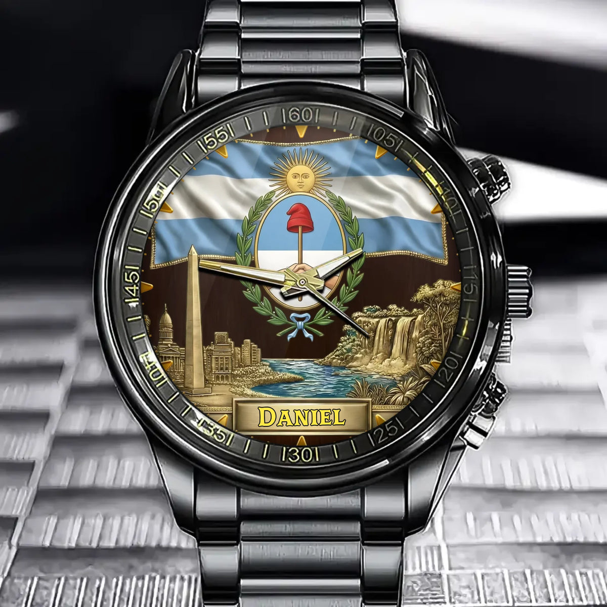 Personalized Argentina Pride Watch – Custom Name, Proud to Be Argentine