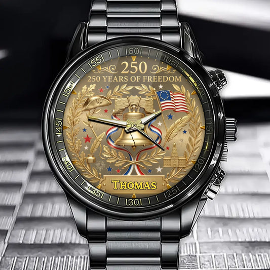 Personalized "Legacy Of Liberty" Liberty Bell Watch – Honoring 250 Years of American Freedom