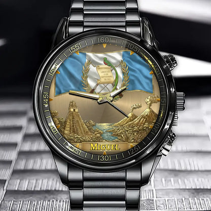 Personalized Guatemala Pride Watch - Custom Name Show National Pride