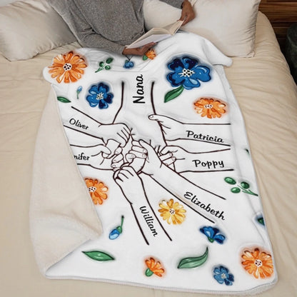 Mom, You Are My Hero - Family Personalized Custom 3D Inflated Effect Printed Blanket - Mother's Day, Gift For Mom, Grandma