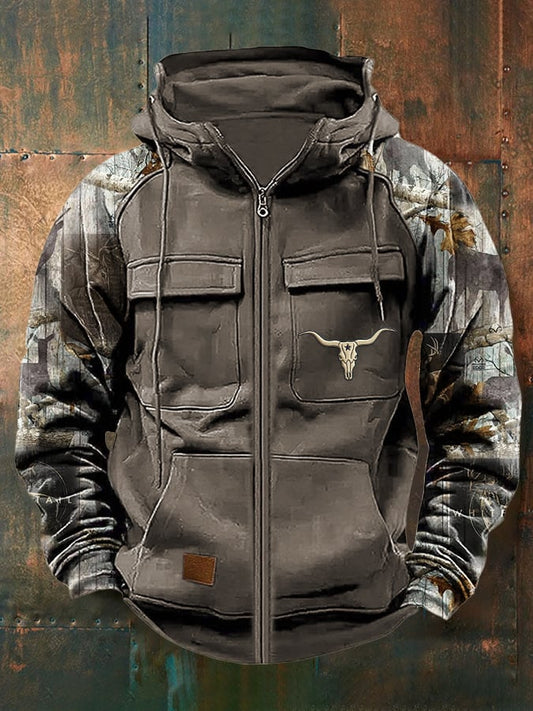 Men'S Retro Western Hoodie