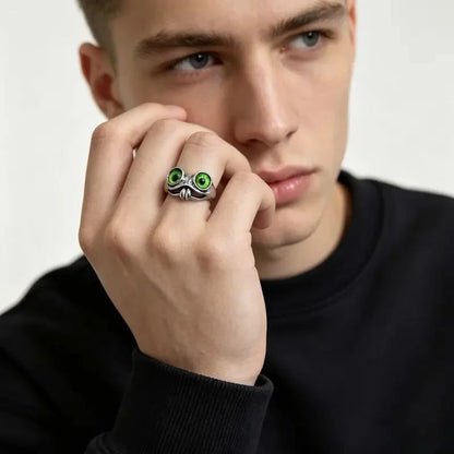 🐸 925 Sterling Silver Movable Tongue Frog Ring – Cute Adjustable Open Ring with Big Eyes