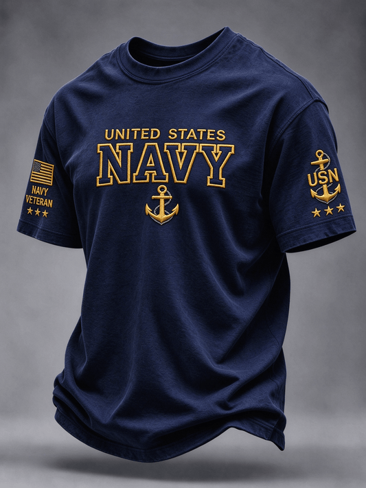 Men's  American veterans Printed Short-Sleeve T-Shirt