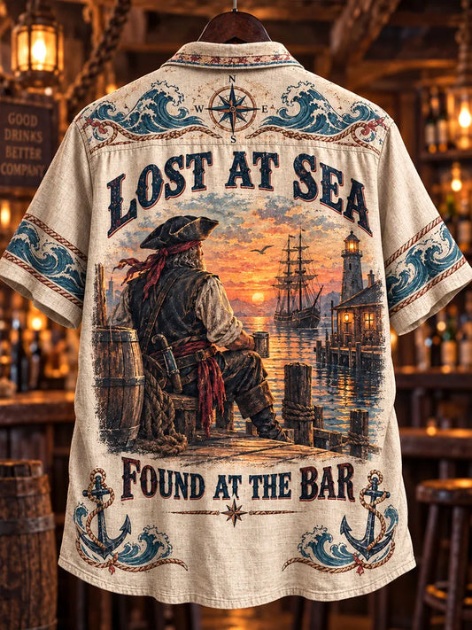 Men’s Vintage Harbor Tavern Pirate Short Sleeve Shirt