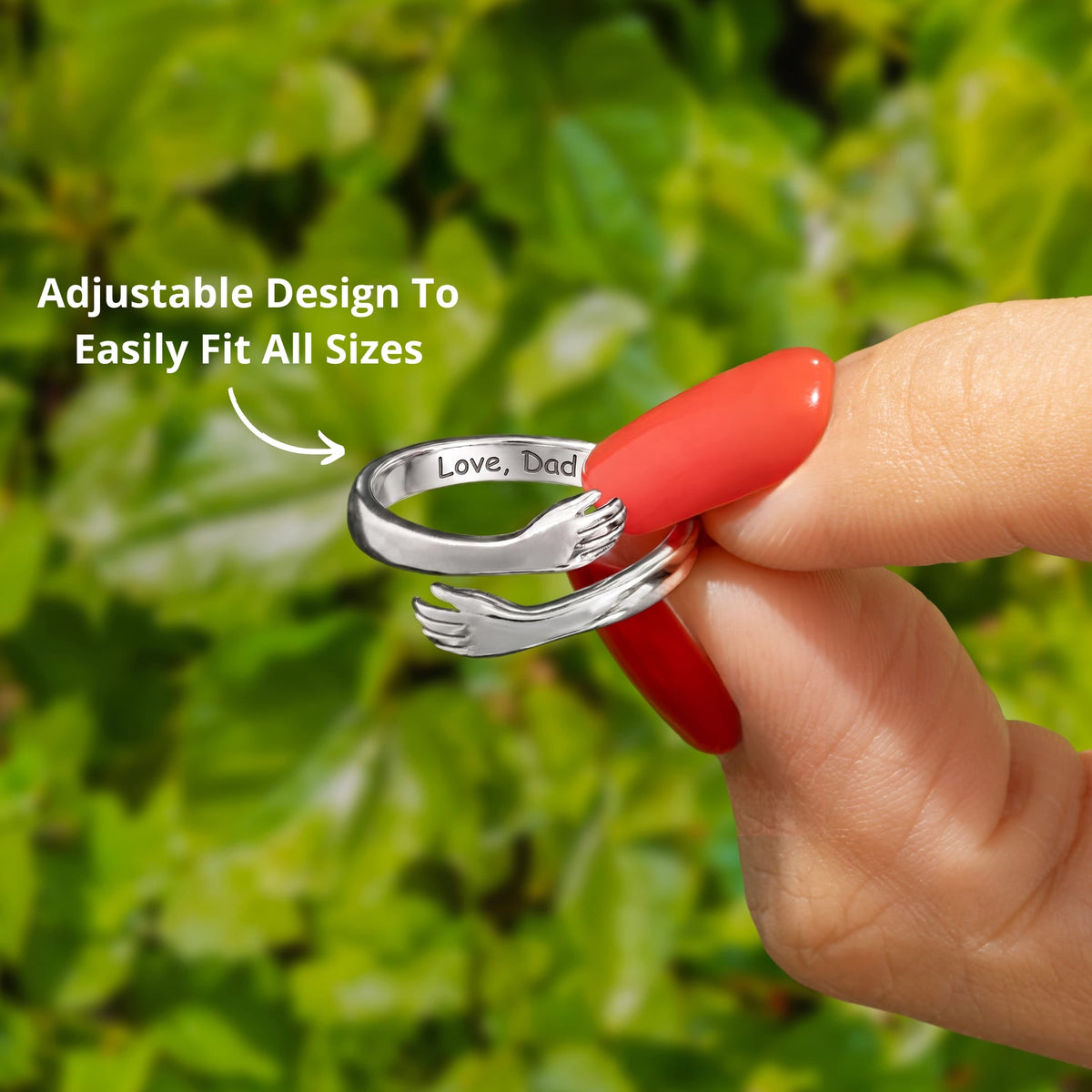Dad & Daughter Hug Ring