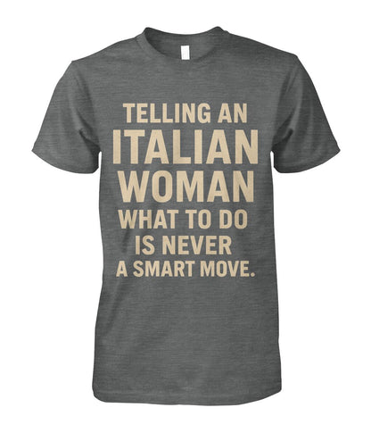 Unisex Cotton Tee - Dark Heather - Front