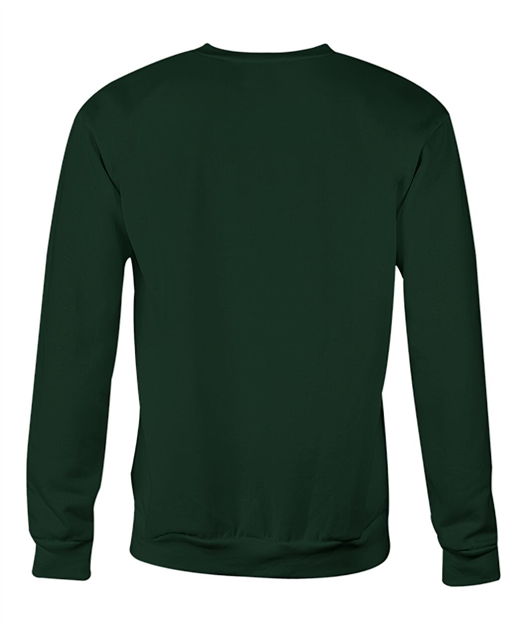 Crew Neck Sweatshirt - Forest - Back (plain, no print)