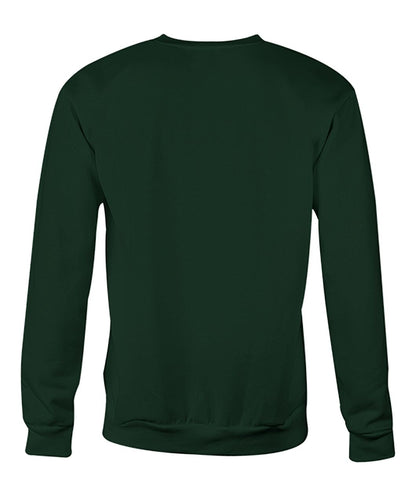 Crew Neck Sweatshirt - Forest - Back (plain, no print)