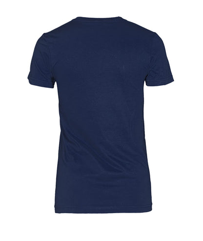 Women's Crew Tee - Navy - Back (plain, no print)